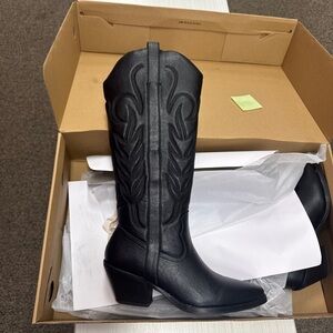 Black Western Leather Boots